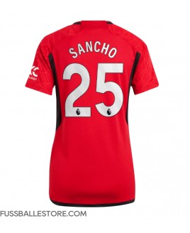 Günstige Manchester United Jadon Sancho #25 Heimtrikot Damen 2023-24 Kurzarm